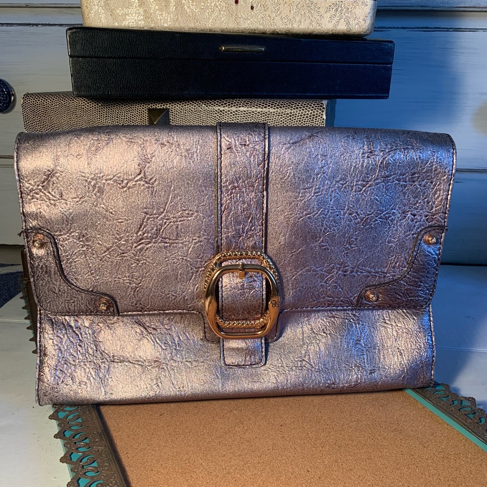 Jessica Simpson Metallic Clutch